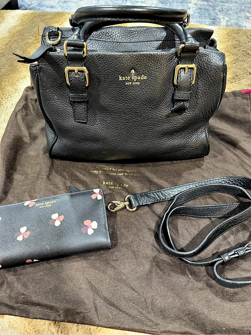 kate spade Black Satchel with Wallet
